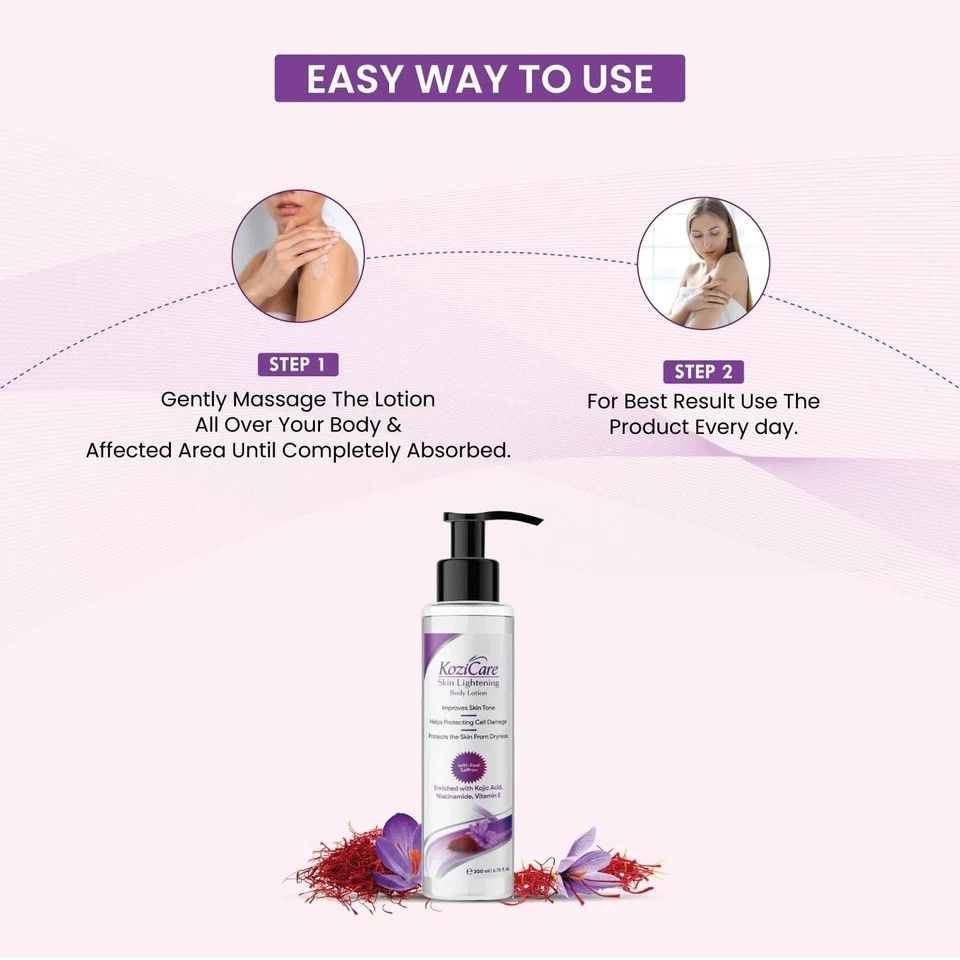 Kozicare Cream Saffron Body Lotion For All Skin Types 200 Ml