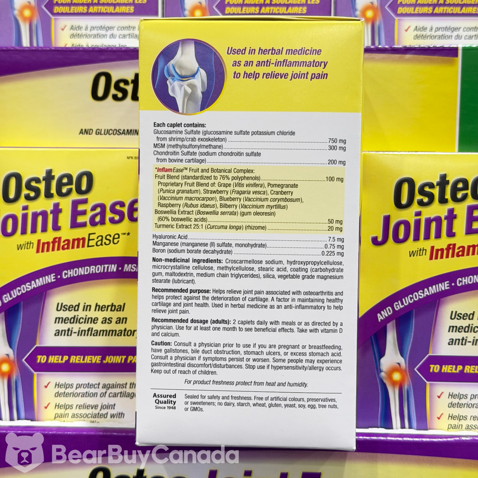 3-Pack Webber Naturals Osteo Joint Ease Glucosamine MSM 540 Caplets Exp:12/2029