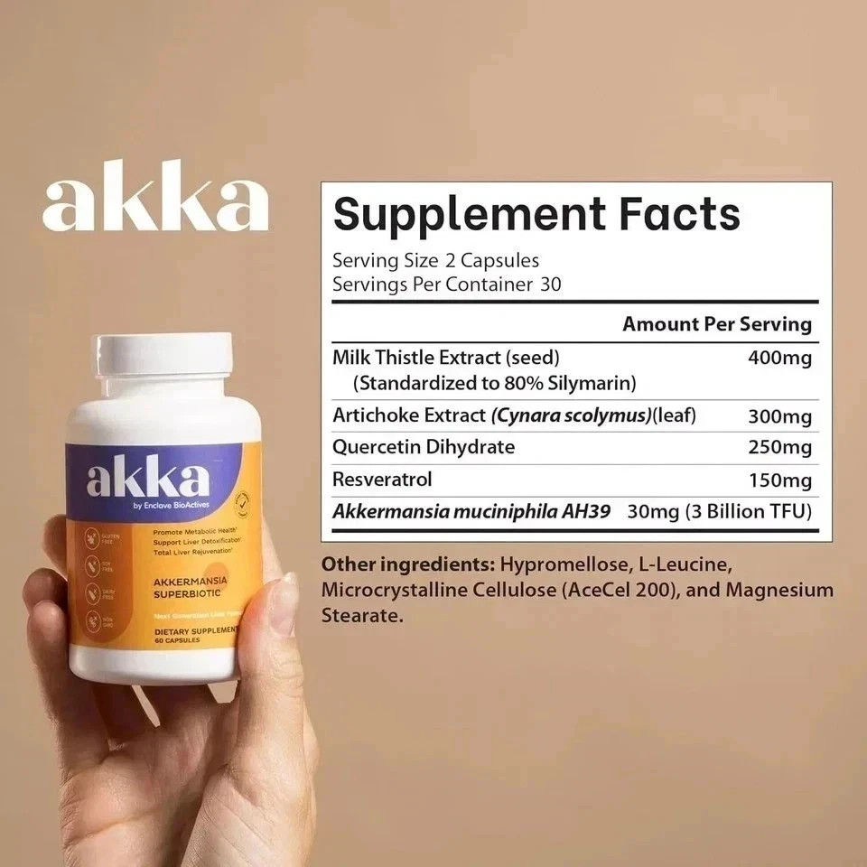 Akka Premium Liver Cleanse Detox & Repair Superbiotic. 60 Capsules Gut Health