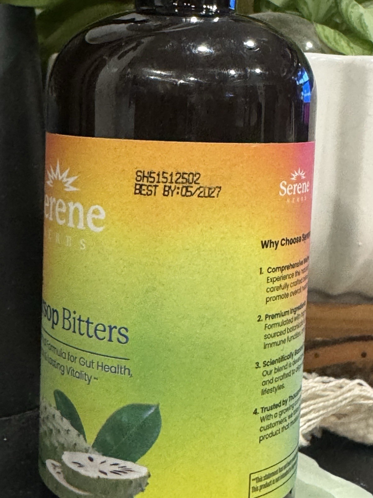 Serene Herbs Exotic Soursop Bitters 16oz Acetogenins Antioxidant 5/27
