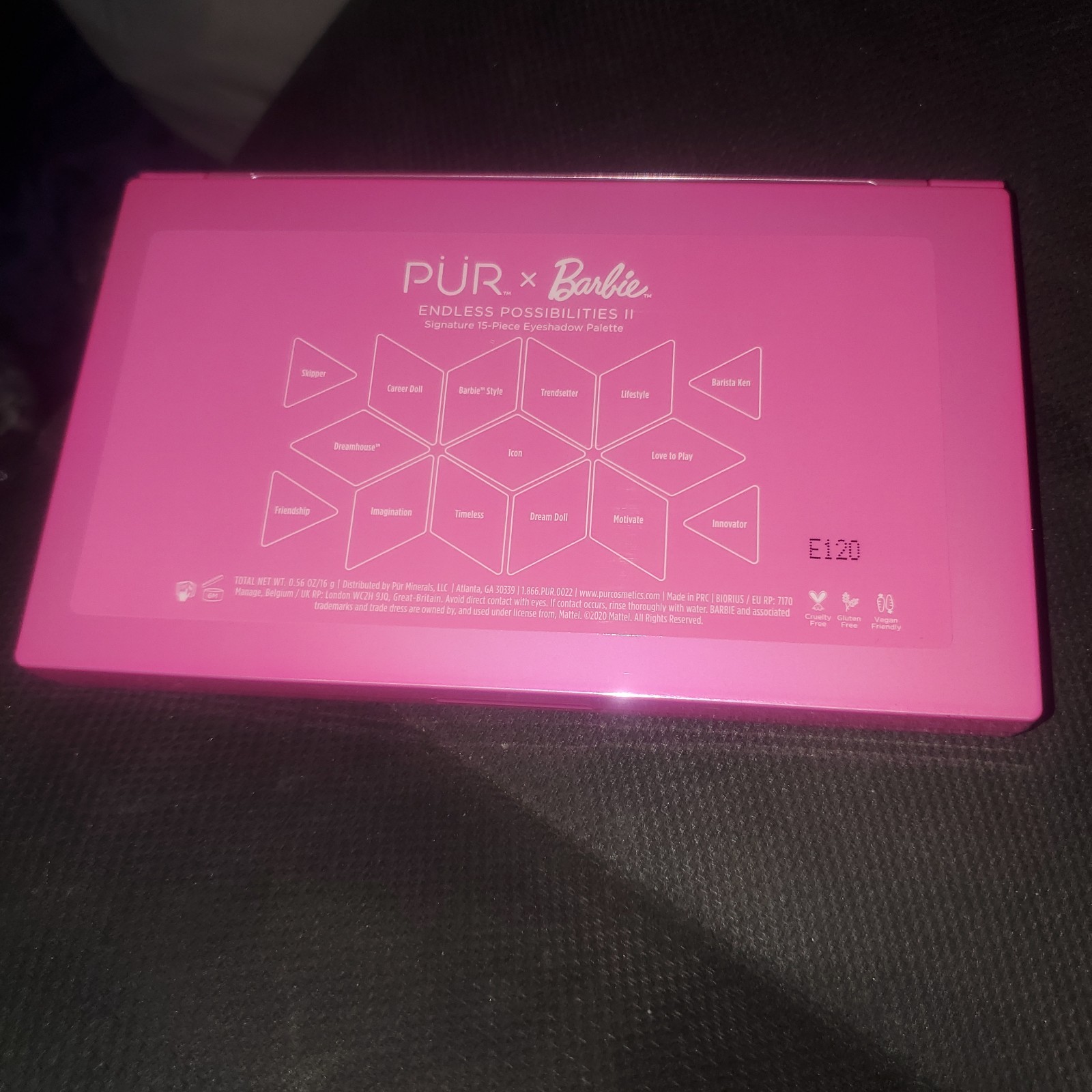 Pur X Barbie Signature 15 Pc. Endless Possibilities Eyeshadow Palette-New, Boxed