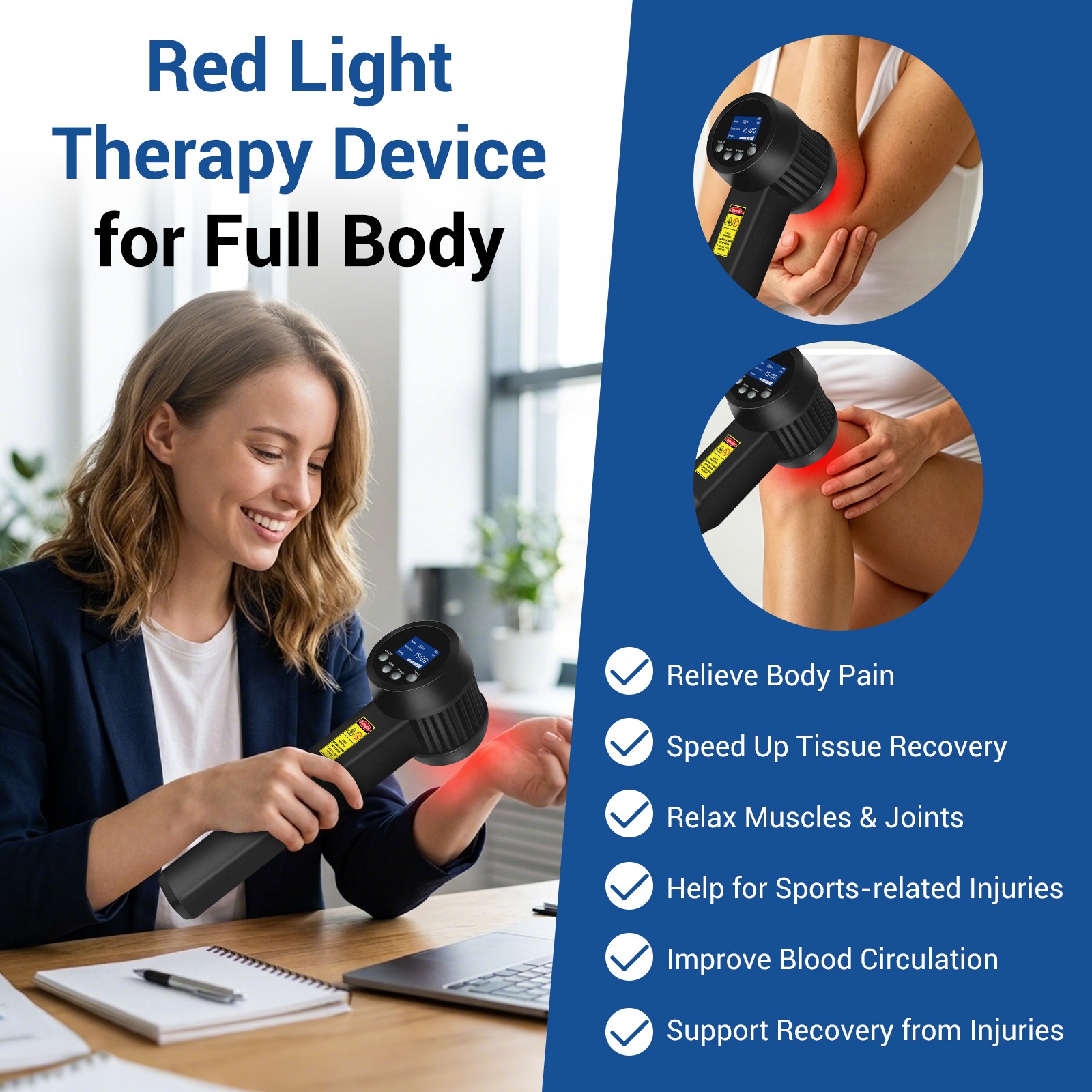 305W Super Pulsed Laser Therapy Device for Pain Relief 660nm 808nm 905nm Home