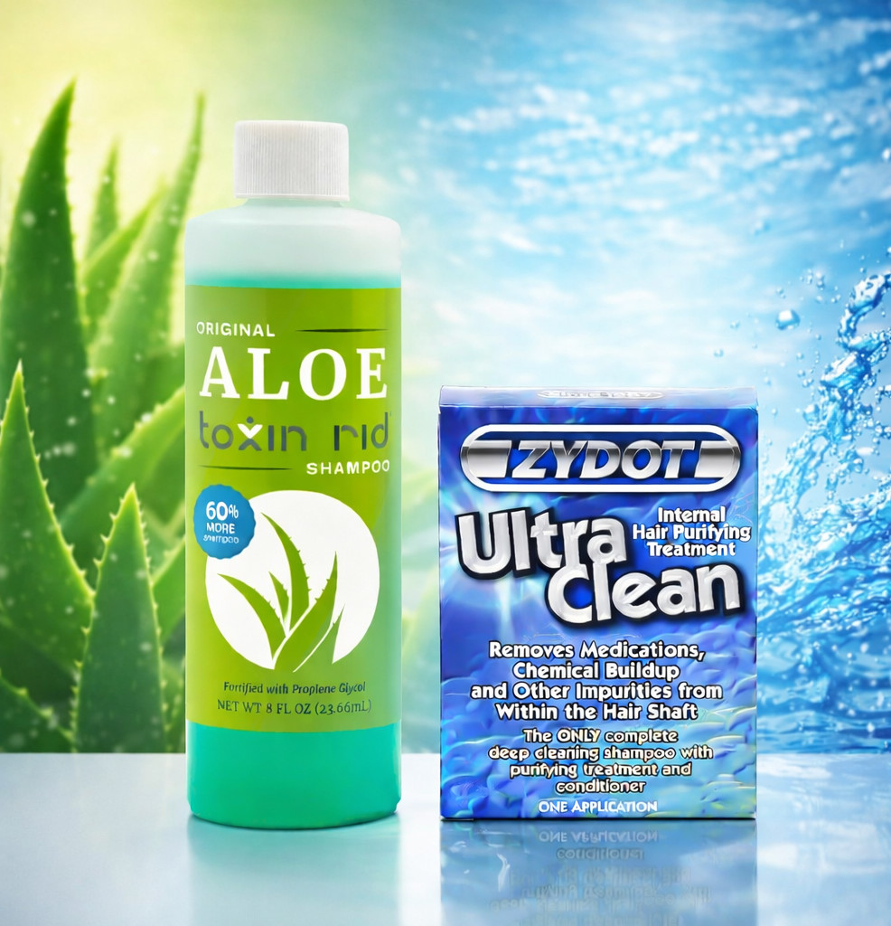 Original Aloe Toxin Rid Shampoo + Zydot Ultra Clean – For Hair Follicle Test