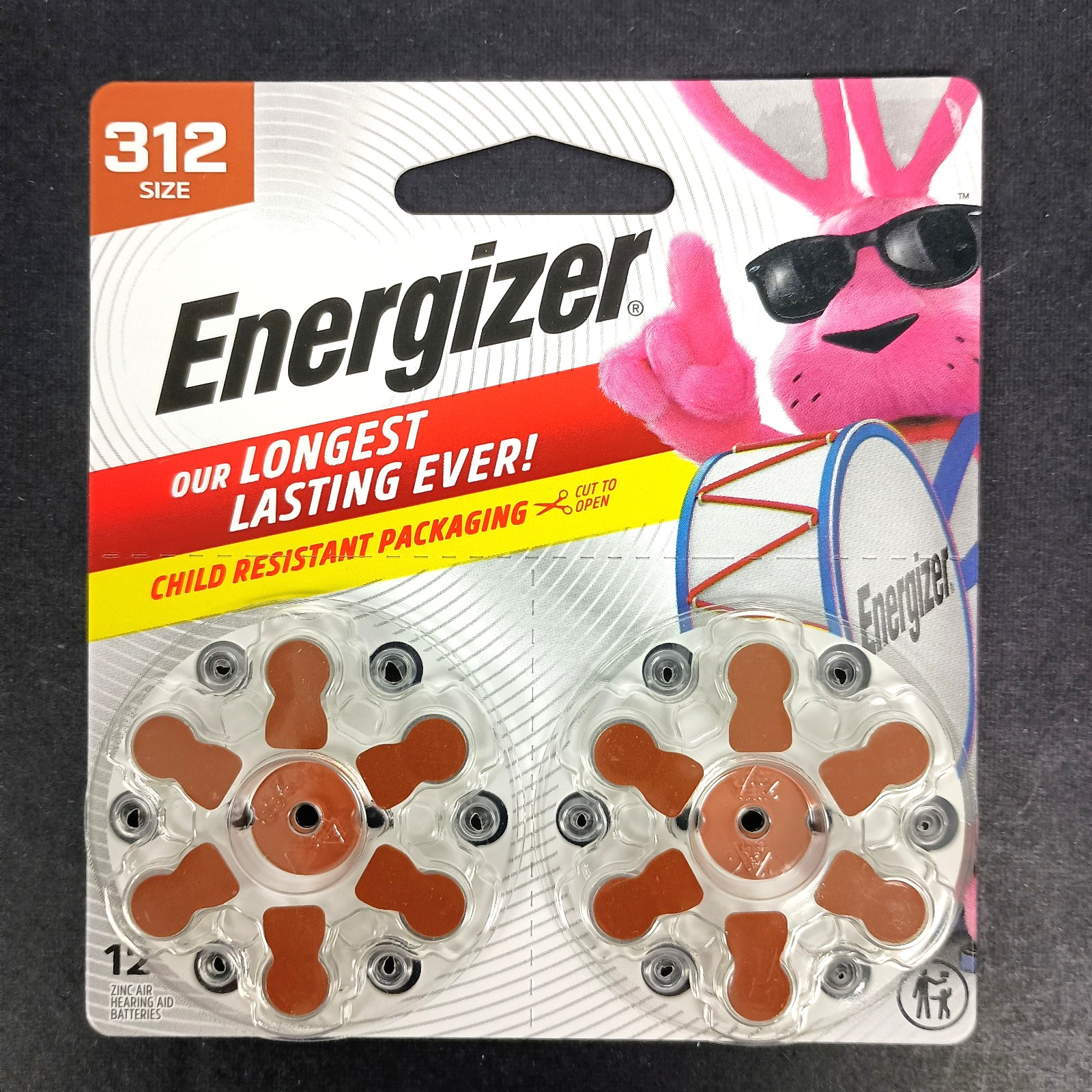 *72 Count* Six 12-packs ENERGIZER 312 1.45V Hearing Aid Battery Exp 12/2029