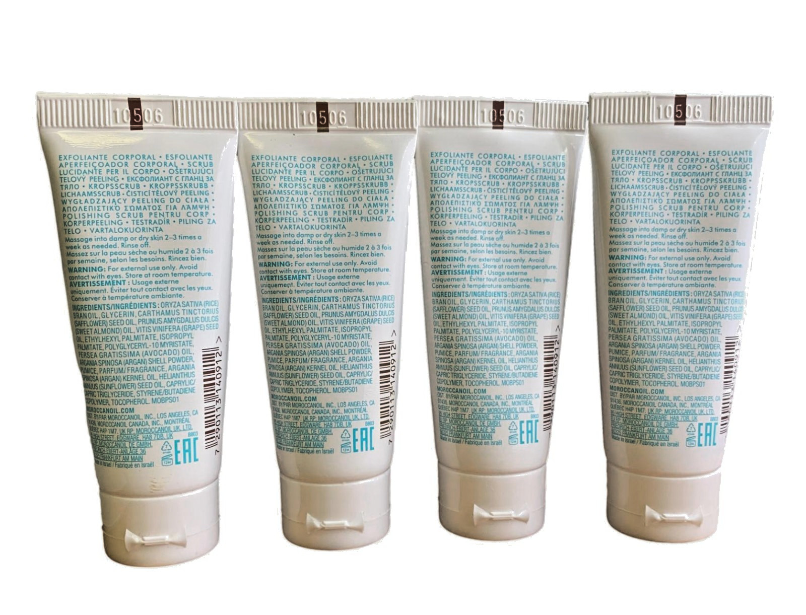 Moroccanoil Body Polishing Scrub 0.67 Oz/20 mL Each – Set of 4