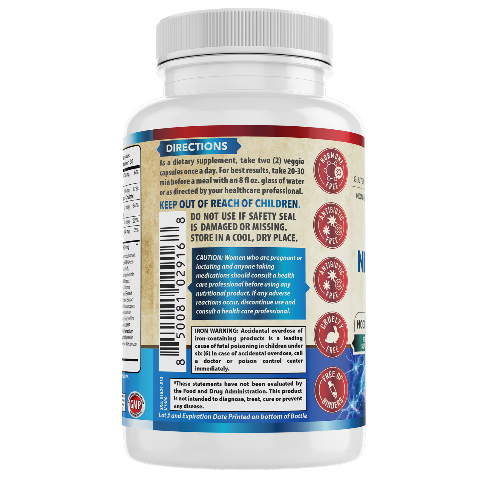 Neuro Focus Formula. Supports Mental Clarity & Focus. Vitamin A,C,D,E,B6…