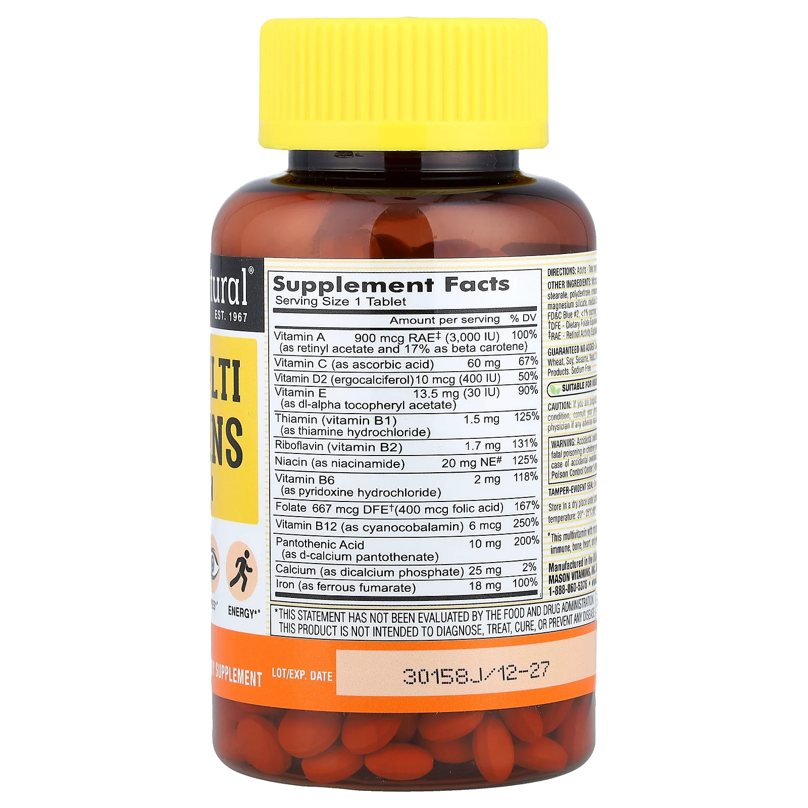 Mini Multi Vitamins with Iron, 365 Mini Tablets
