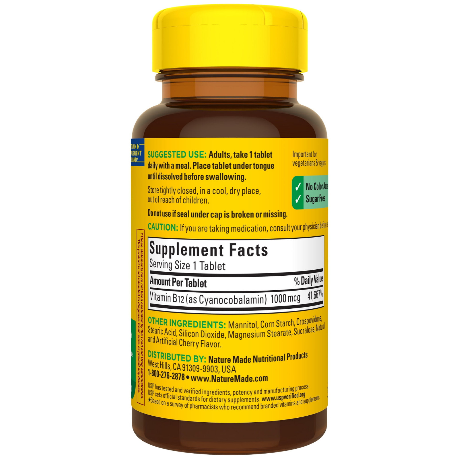 Nature Made Vitamin B12 1000 Mcg, Easy to Take Sublingual B12- 60 Count