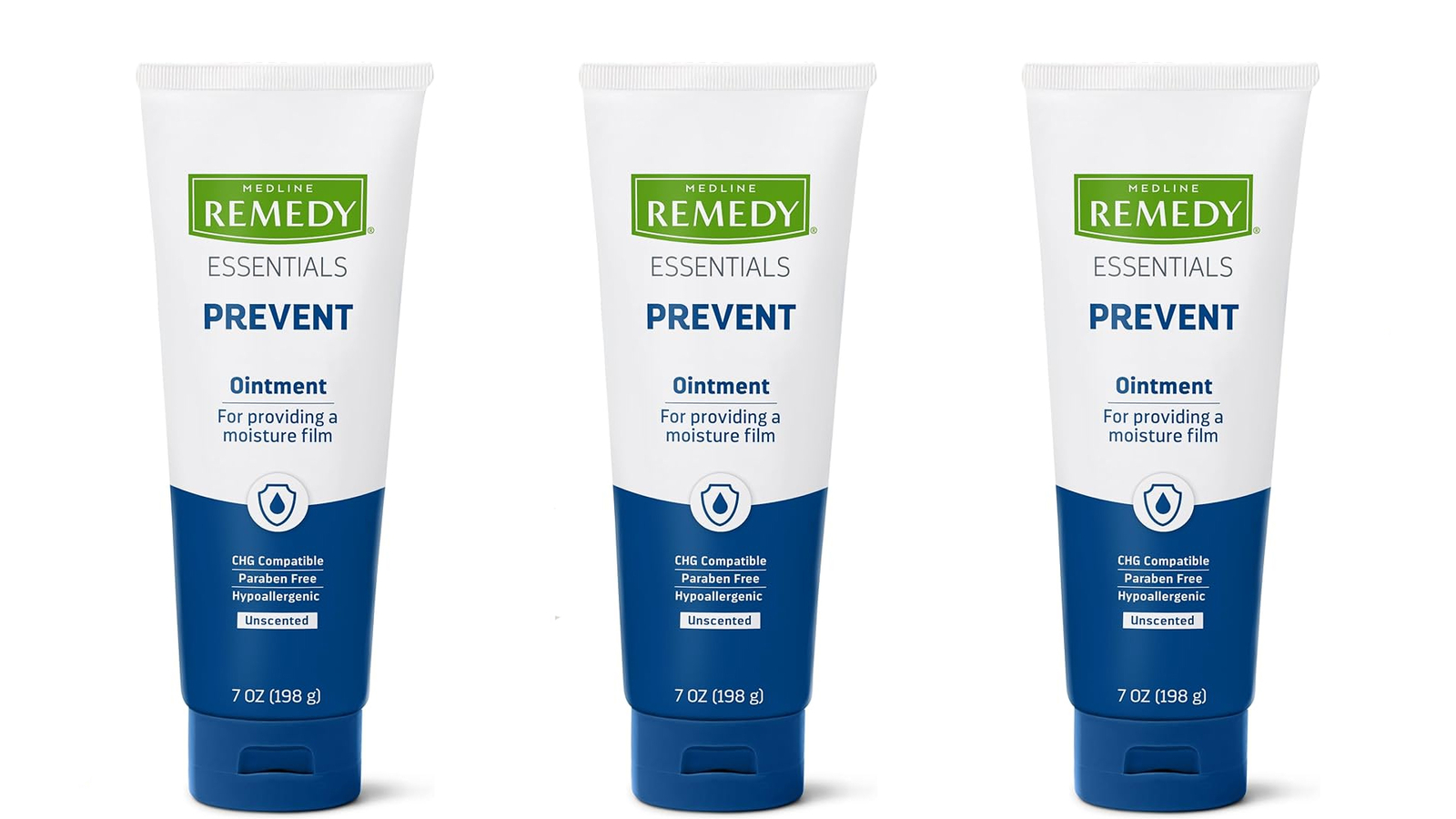Medline Remedy Barrier Ointment Prevent Hypoallergenic 7oz, 3 Pack- MSC095382