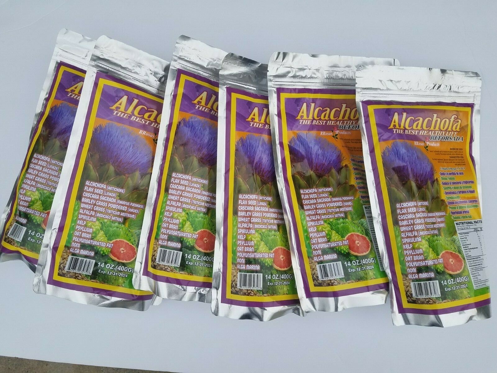 6 PACK THE BEST HEALTHY LIFE ALCACHOFA REFORSADA R.ROSAS PRODUCTS 14 OZ 12/2024