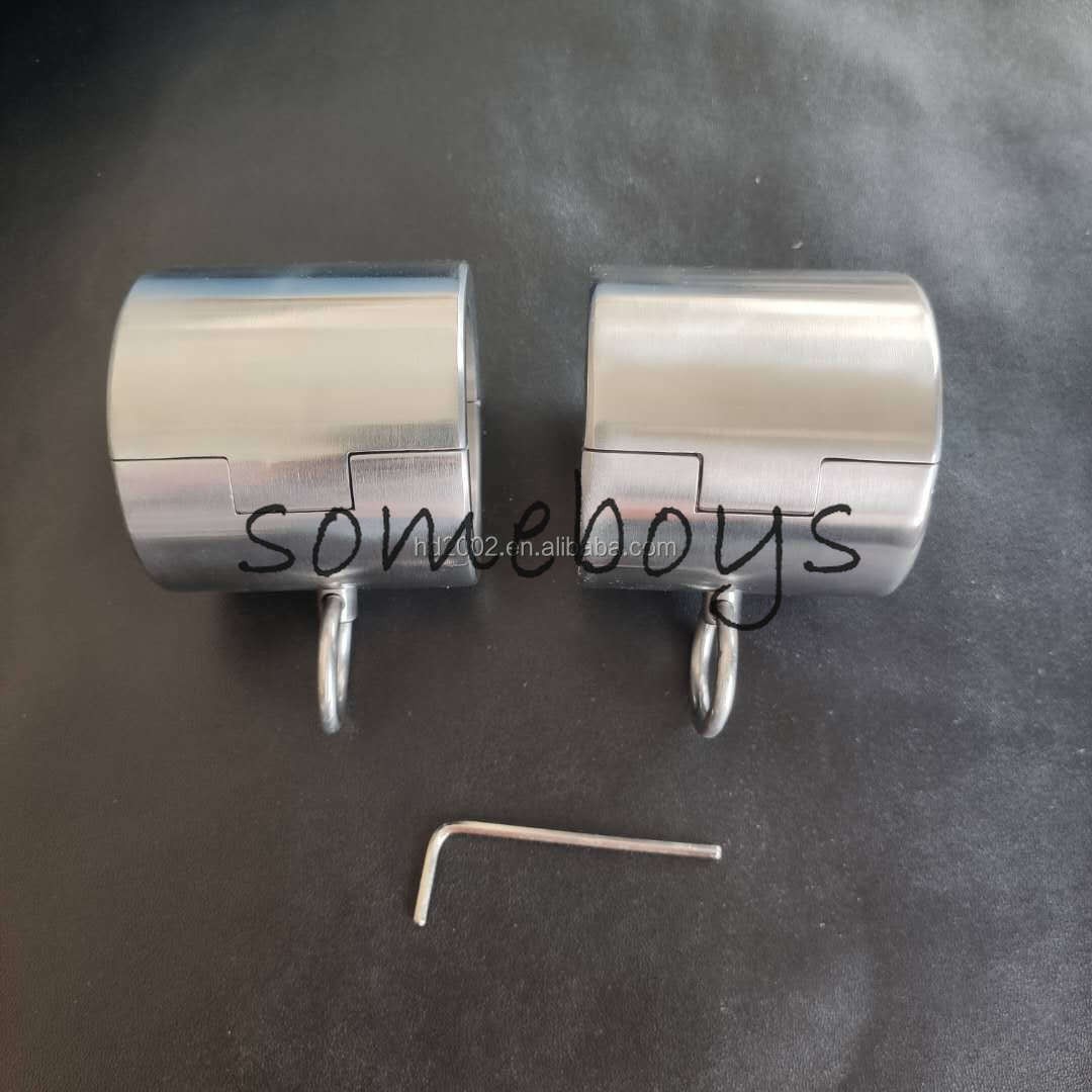 6CM High Quality Stainless Steel Handcuffs Bondage Restraint Device for Couple