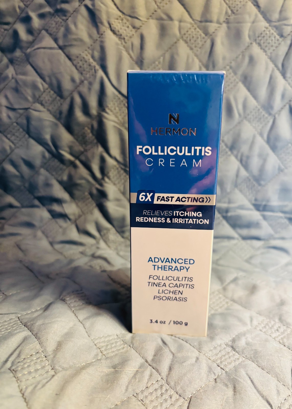 Hermon Folliculitis Cream Advanced Therapy 3.4 oz for Scalp Face Body