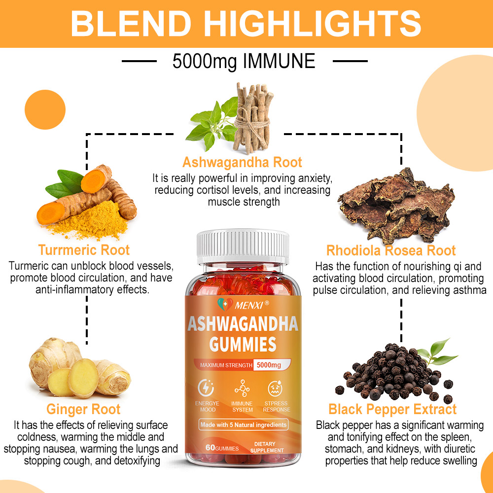 Ashwagandha Gummies Better Than Goli Extra Strength 5000mg Ashwagandha Root