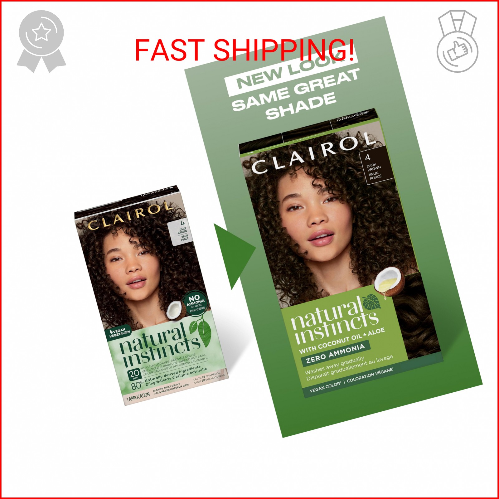 Clairol Natural Instincts Demi-Permanent Hair Dye, 6R Light Auburn | Ammonia‑Fre