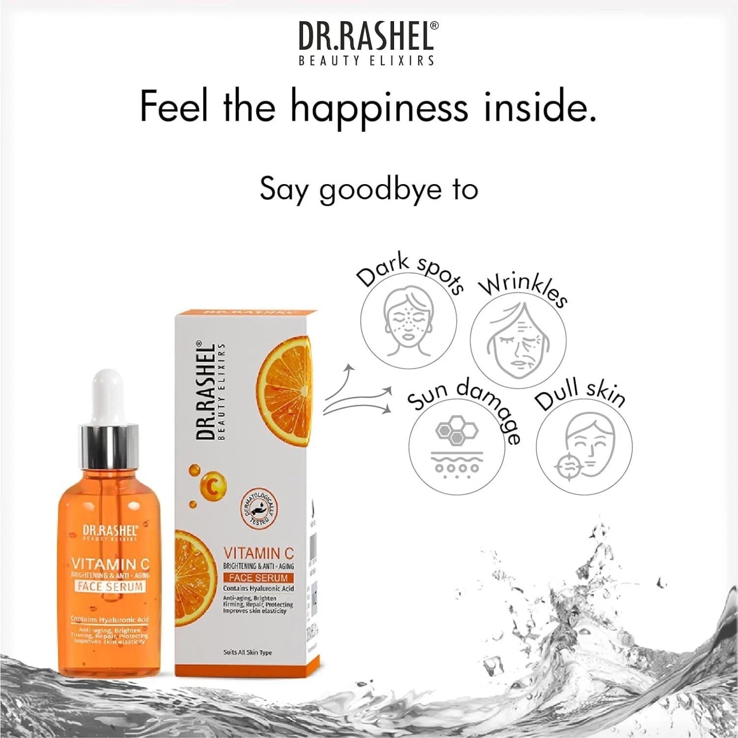 DR.Rashel Vitamin C Serum for Face, Pore Minimizing Face Serum for Anti Aging