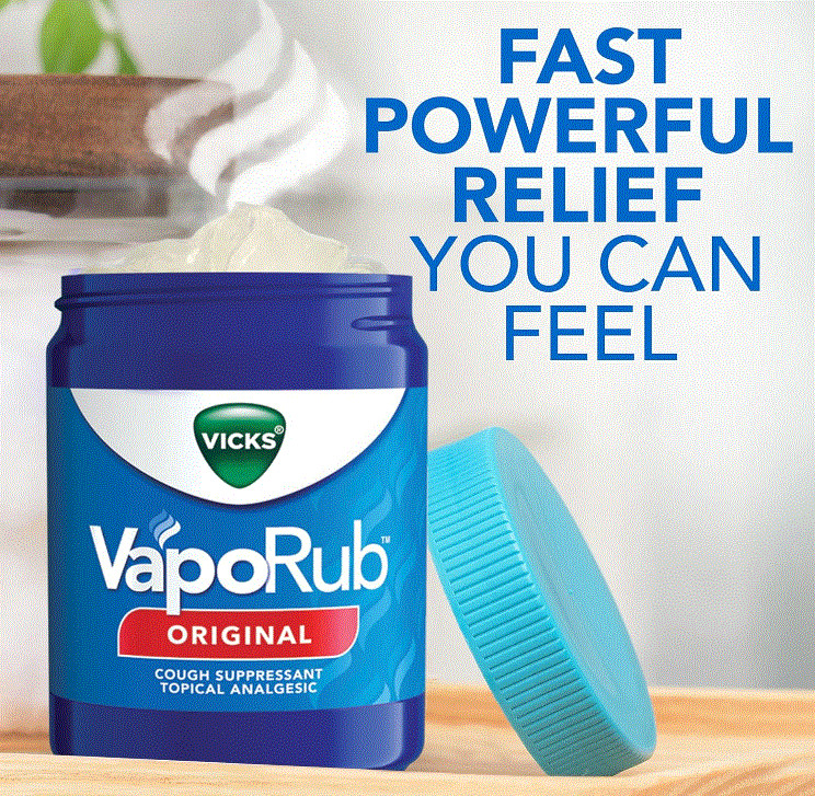 Vicks VapoRub Cough Suppressant Chest Rub Ointment Original, 1.76 OZ