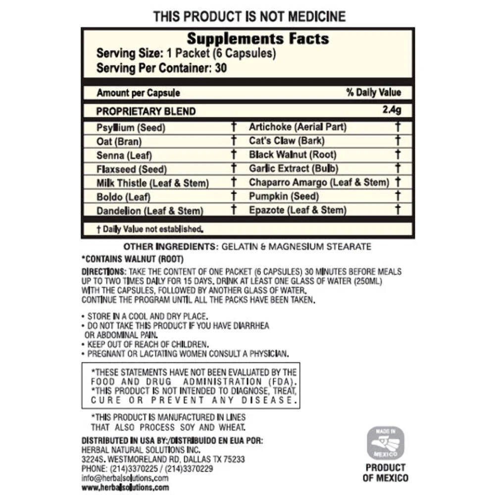Herba1 Super Cleanse l5 days Detox Program 14-in-1 Formula for Digestive Renewal
