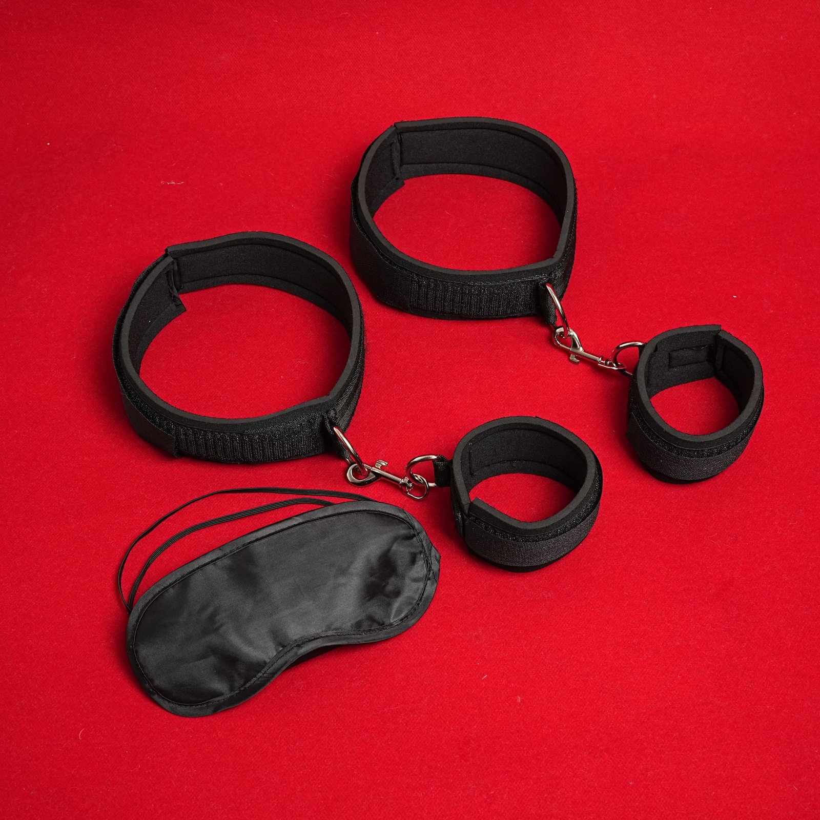 Bed Restraint Bondage Set Harness Handcuffs Ankle Wrist Cuffs Adult Couples BDSM