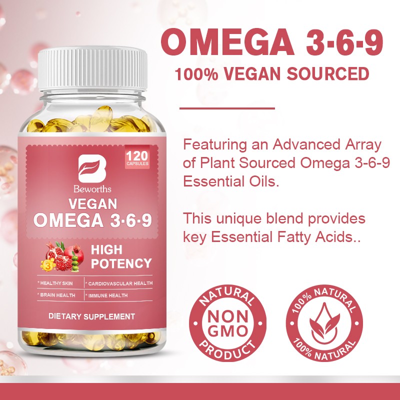 2x Omega 3 6 9 Vegan 120 Softgels Support Health Immune Cardiovascular Support