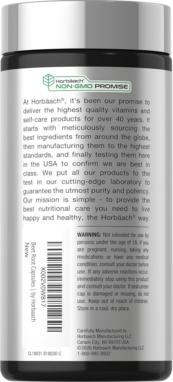 Beet Root Powder Capsules | 8000mg | 320 Count | Non-GMO | by Horbaach