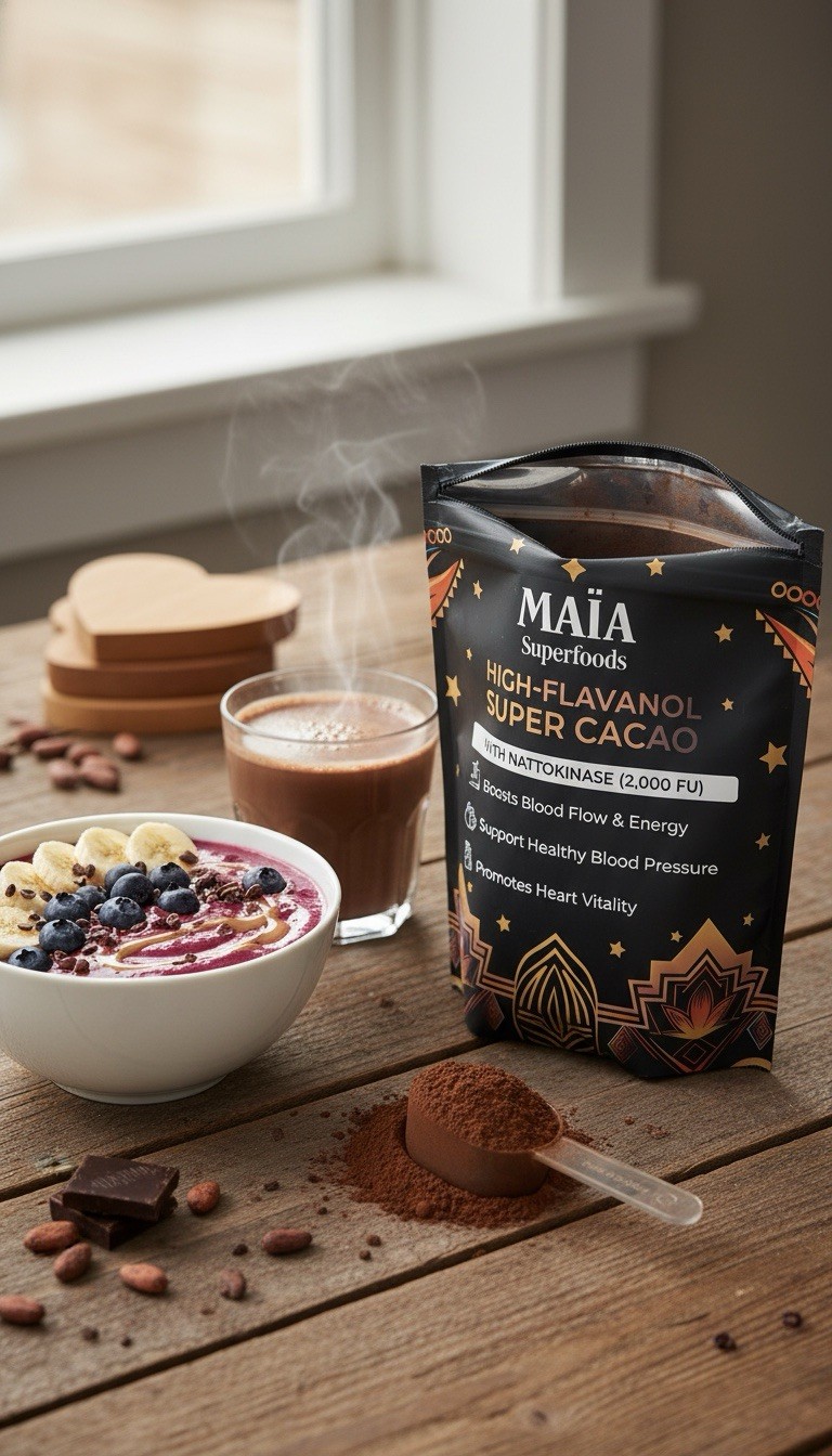 MAIA HIGH-FLAVANOL SUPER CACAO 7 Oz – 30 Servings **FREE SHIPPING**