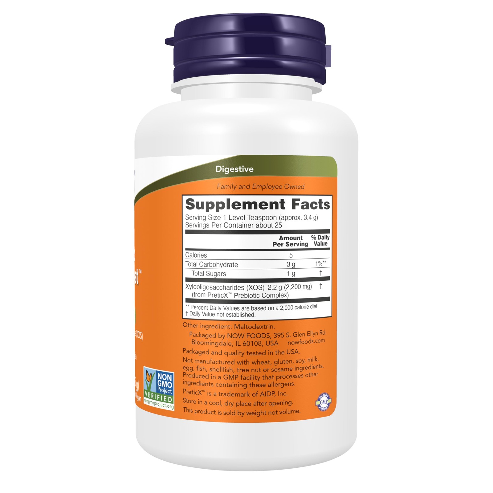NOW Foods Supplements Prebiotic Bifido Boost with PreticX Xylooligosaccharide