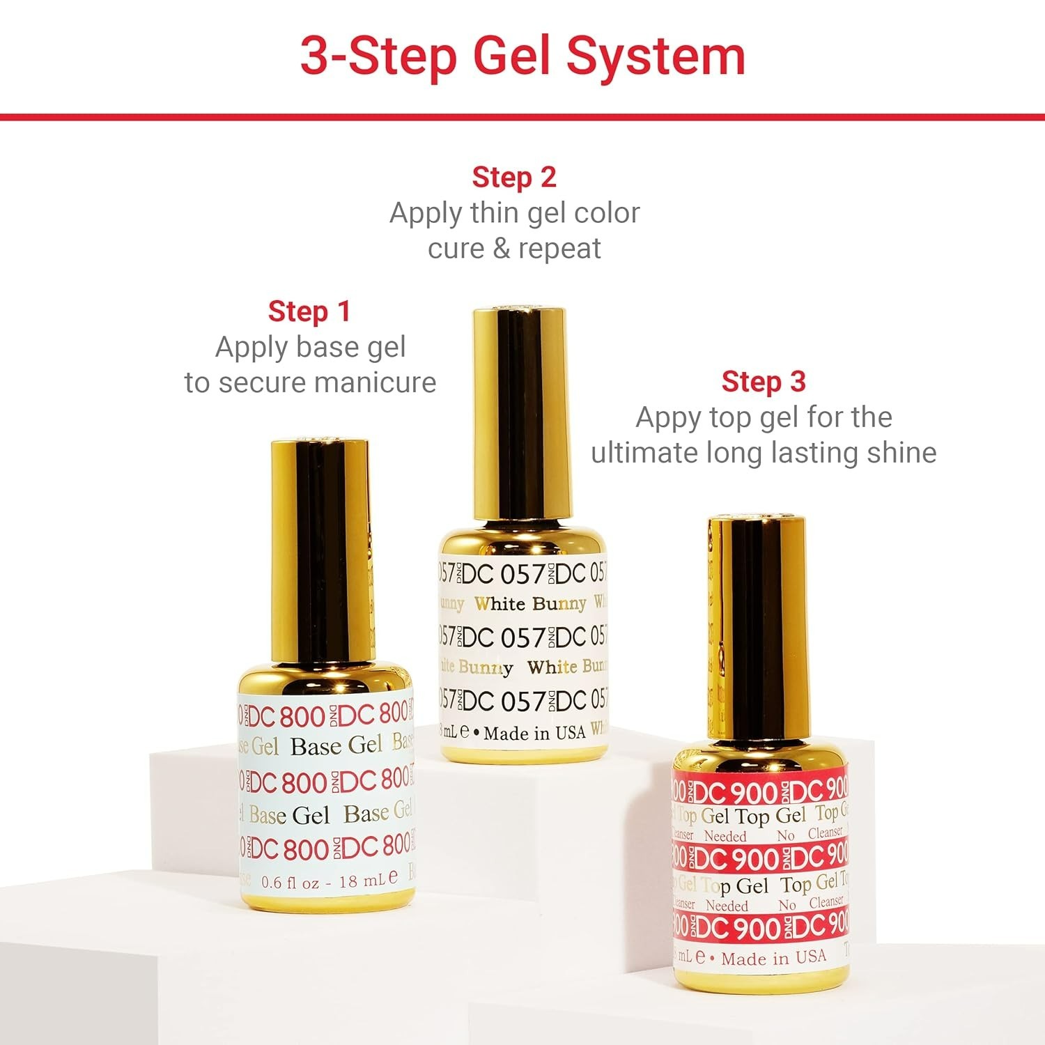 DND DC Gel Polish & Nail Polish Set – Amethyst #021 0.6 oz each