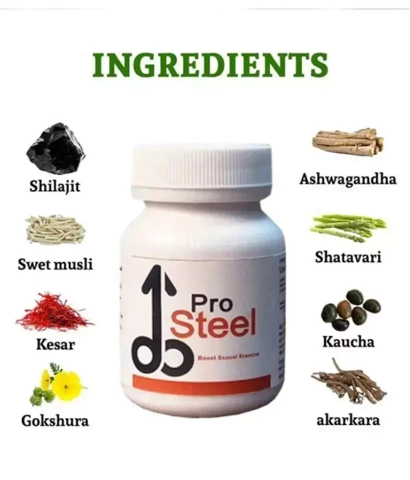 Prosteel Men’s Capsules | Ultimate Stamina & Vitality Support 100% Ayurvedic
