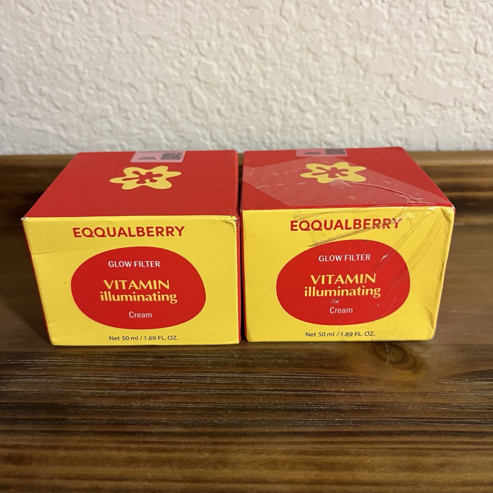 Lot Of 2 EQQUALBERRY Vitamin Illuminating Cream Glow Filter Vit C Exp: 12/2029