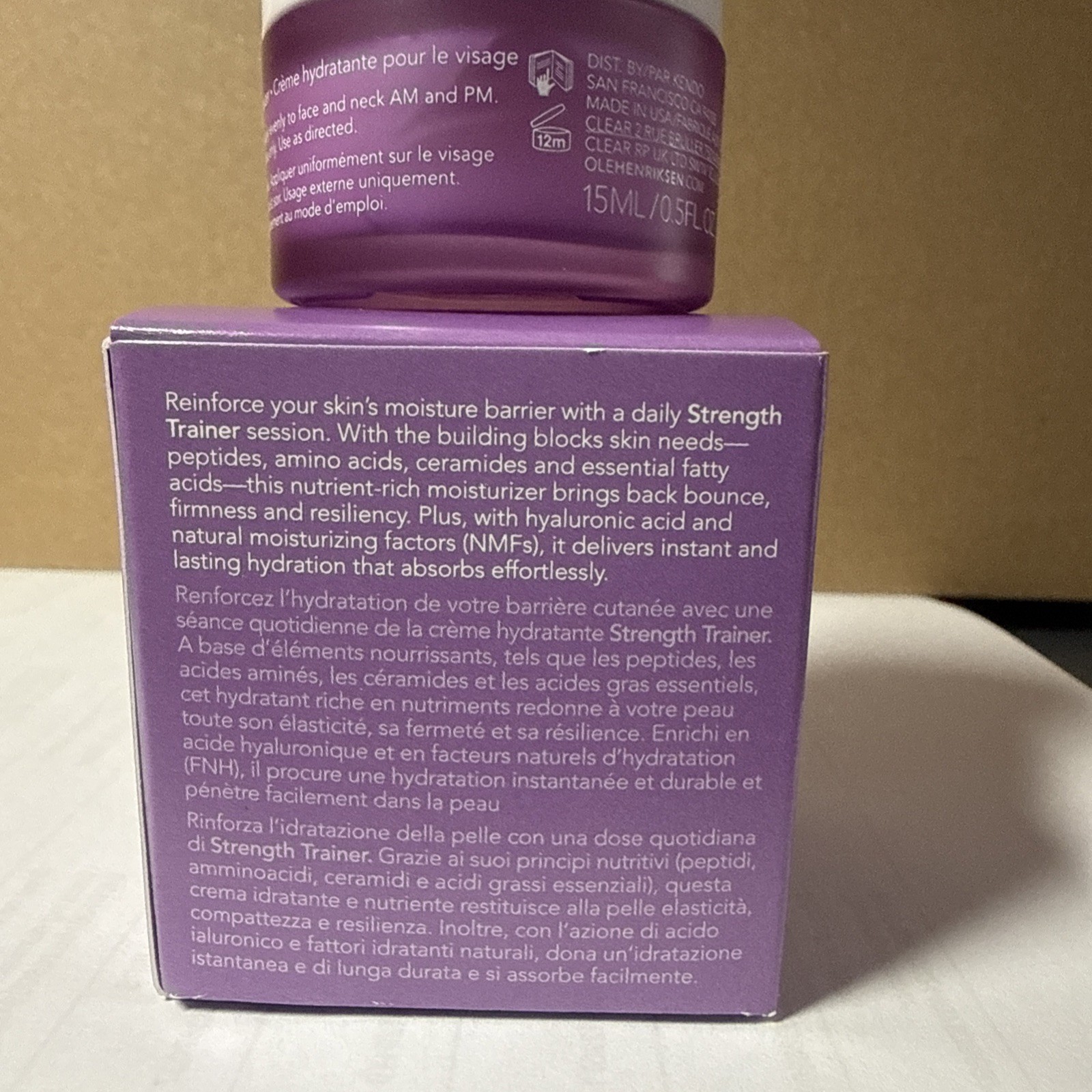 3-PACK Ole Henriksen Strength Trainer Peptide Boost Moisturizer , 0.5 FL OZ NIB