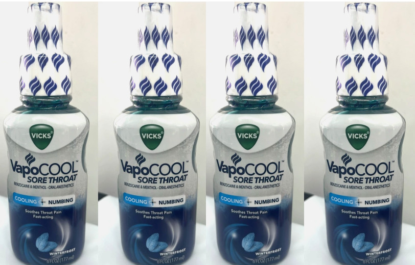4x Vicks Vapocool Winterfrost Sore Throat Numbing Spray Medicine 6 oz.