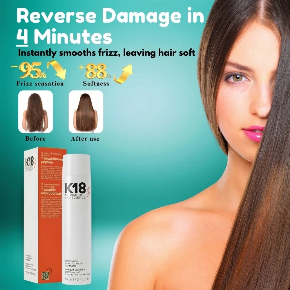 K18 Biomimetic Hairscience Leave-in Molecular Repair Hair Mask- 150ml/5oz Sealed