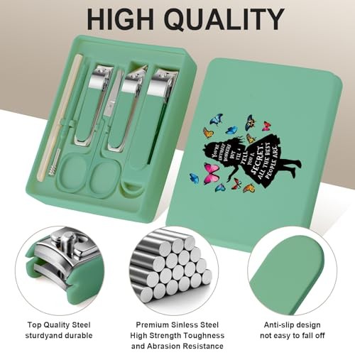 6-Piece Nail Clipper Set with Nail File, Tweezers and ingrown toenail Removal