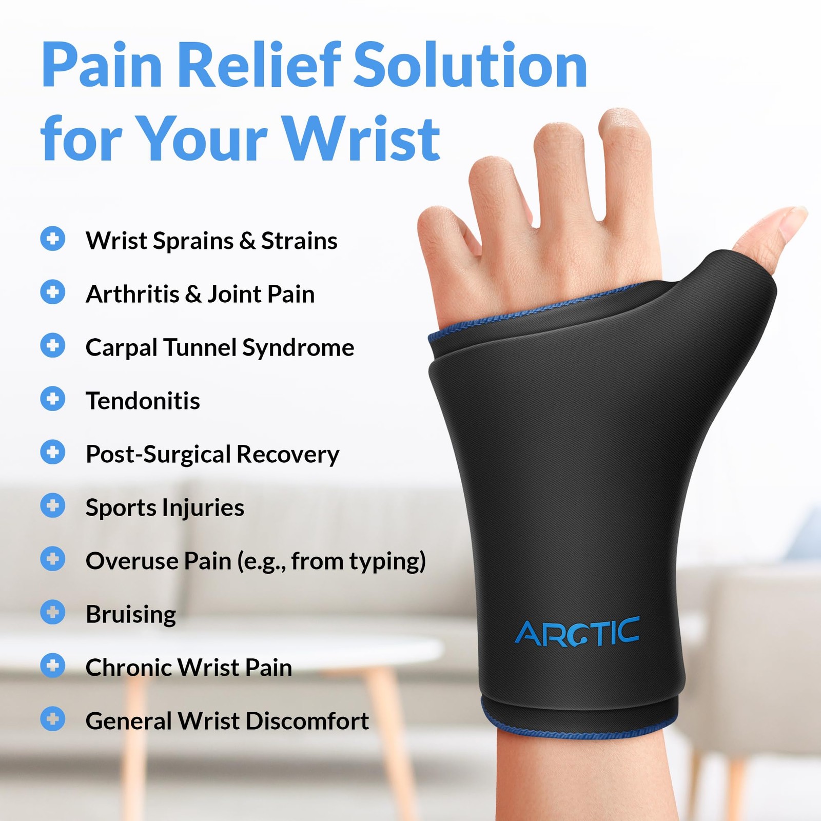 Two Pack | Wearable Thumb & Wrist Ice Pack – Reusable Hot Cold Compression fo…