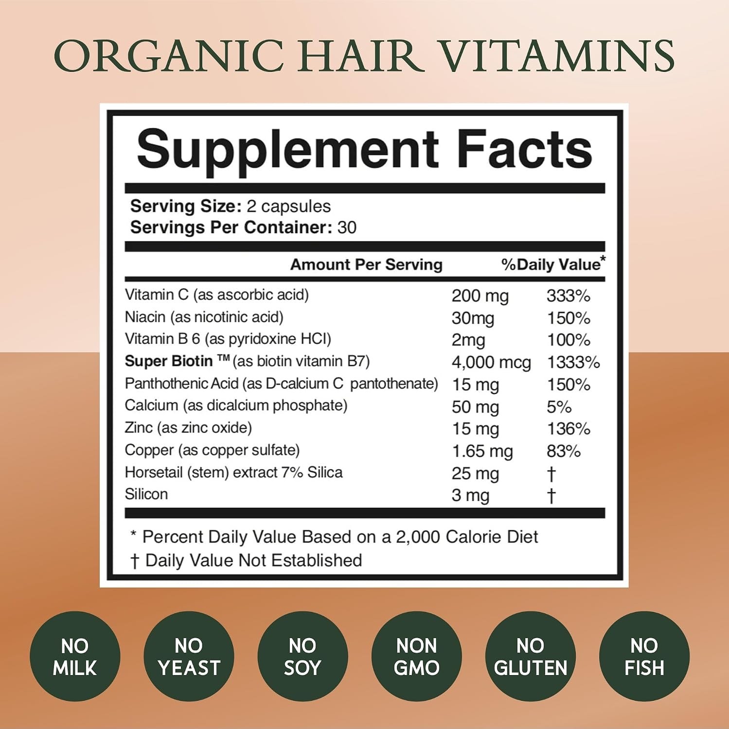 NOOR HAIR Healthy Hair Formula, Hair Growth Supplement Supporting Thick Hair NEW