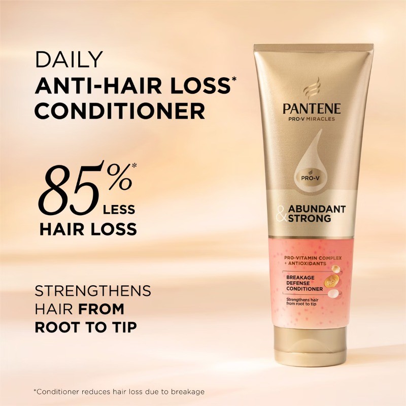 Pantene Abundant & Strong Conditioner – 8 fl oz:Daily Conditioning, Floral Scent