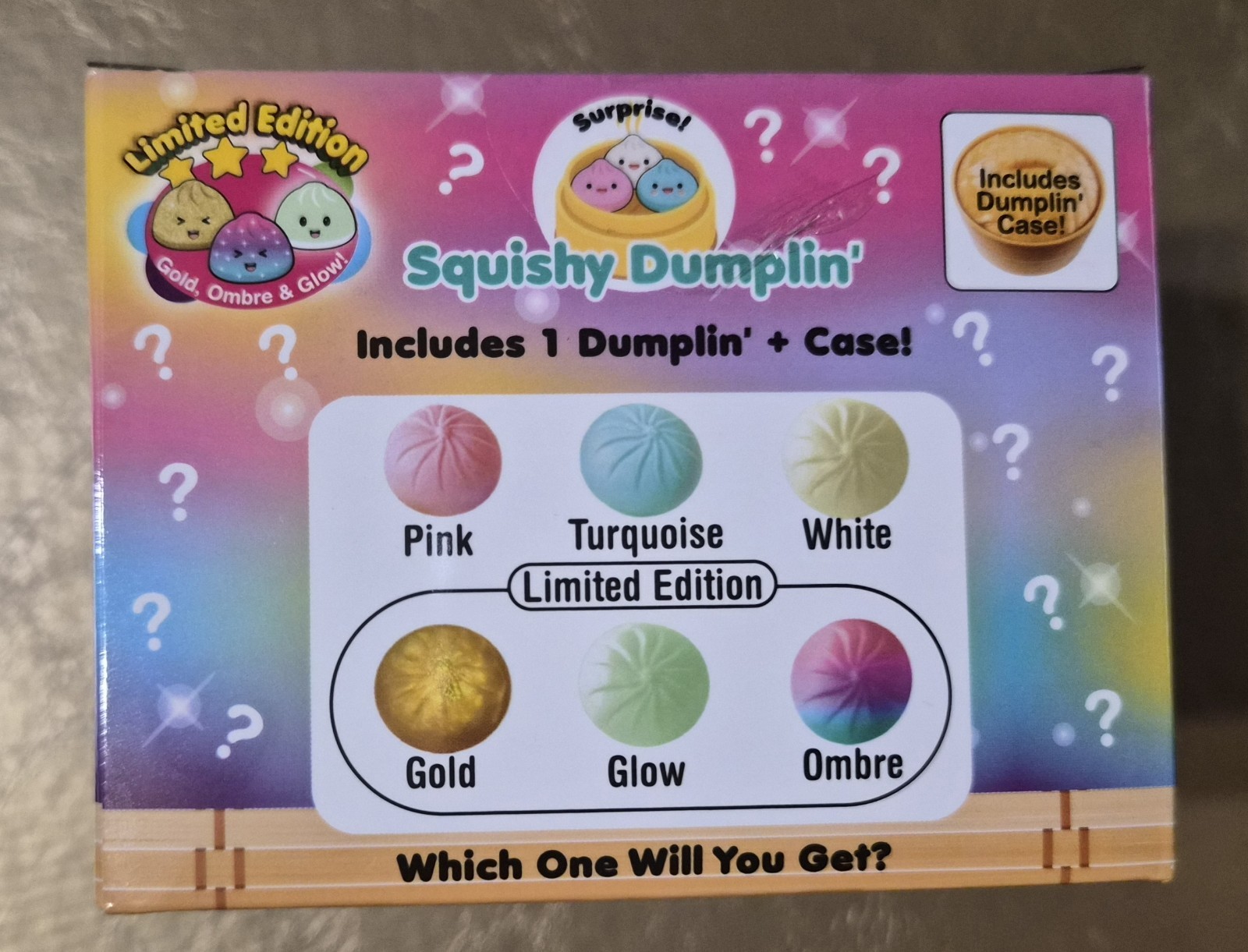 ZORBITZ SURPRISE SQUISHY DUMPLIN’ WITH CASE LIMITED EDITION STANDARD SIZE NIB