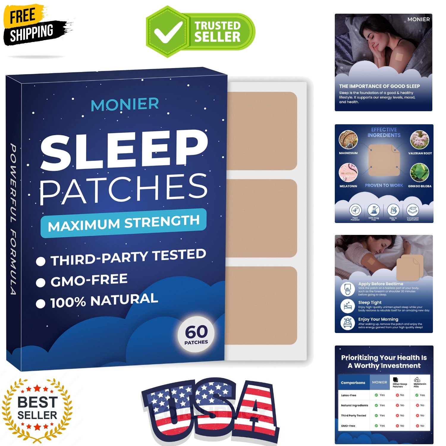 Sleep Patches for Adults Extra Strength | Easy-to-Apply Sleep Patch with Mela…