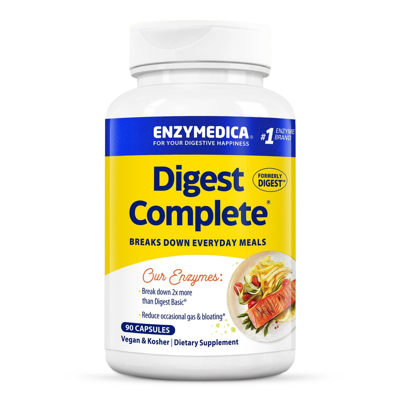 Enzymedica Digest, Full-Range, Everyday Digestive Enzymes, Offers Fast-Acting…