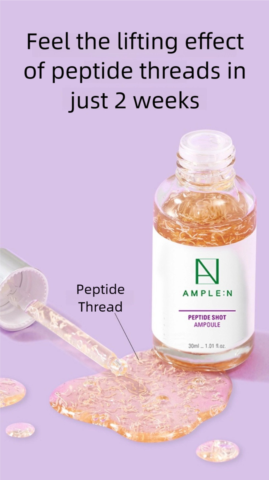 Ample N Peptide Shot Ampoule 100ml [ Thread Lifting **Effect Serum** ] K-Beauty