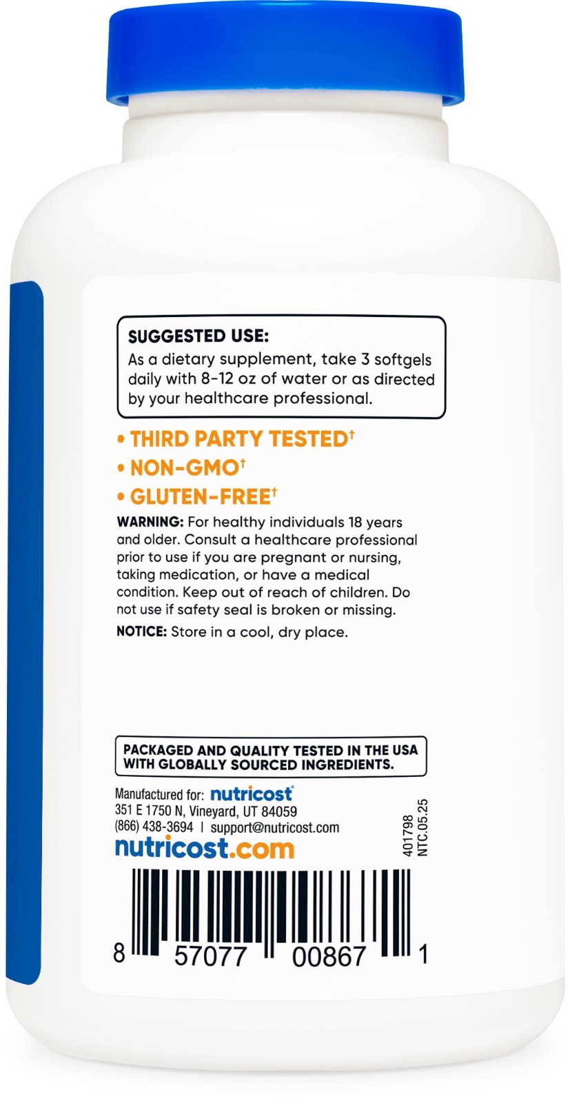 Nutricost MCT Oil Softgels 1000mg (150 Softgels) – Great for Keto Diet