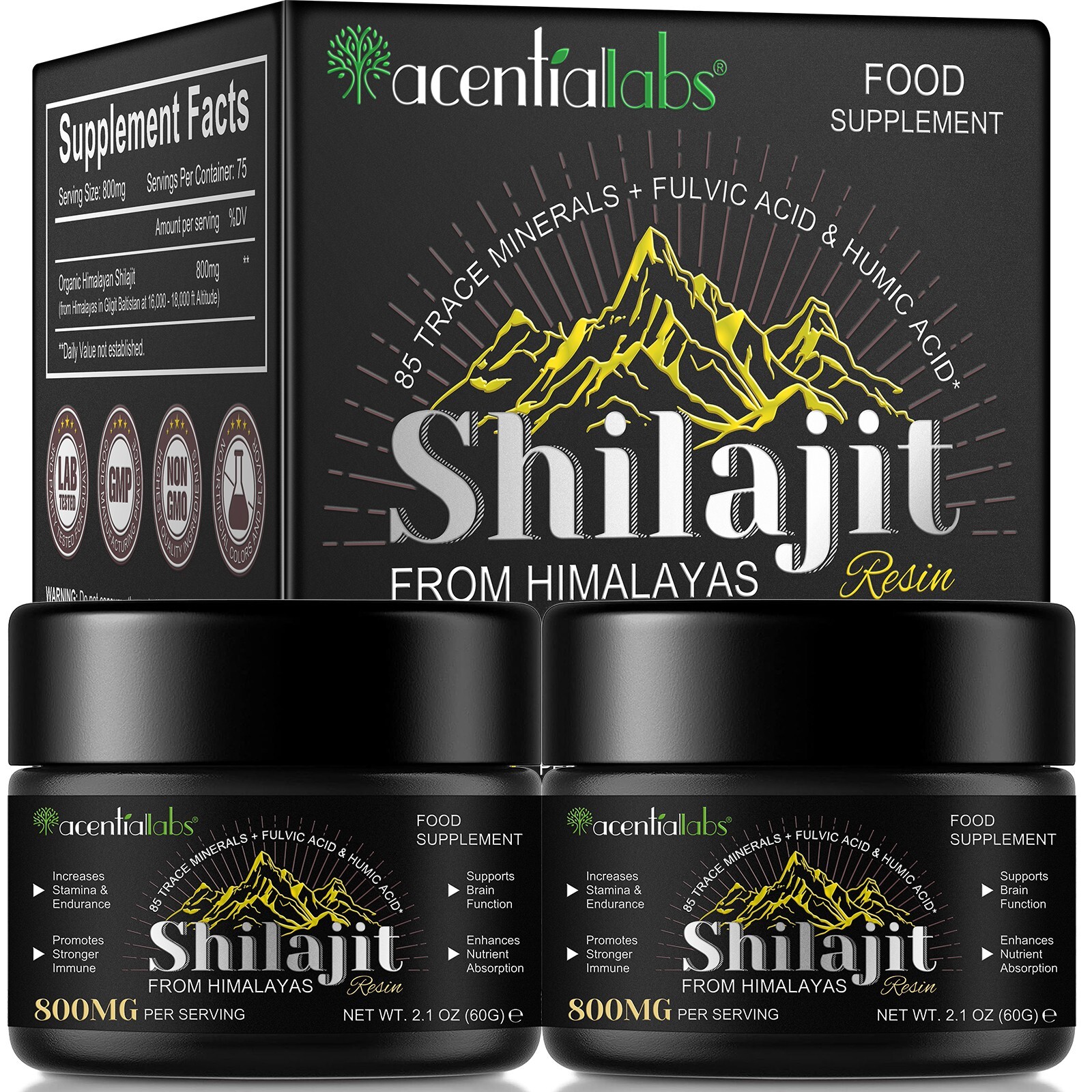 Pure 100% Himalayan Shilajit, Soft Resin, Organic, Extremely Potent, Fulvic Acid