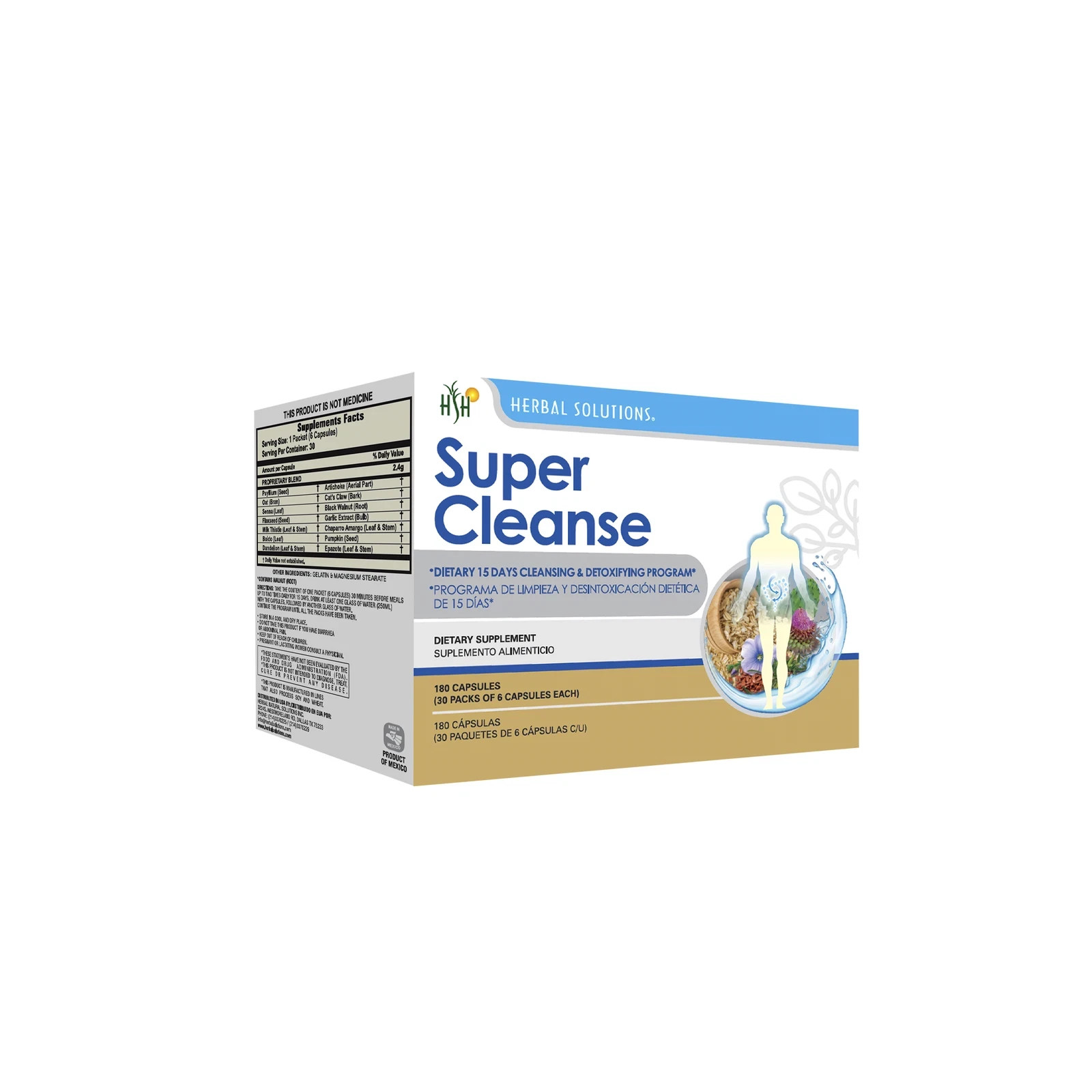 Herba1 Super Cleanse l5 days Detox Program 14-in-1 Formula for Digestive Renewal