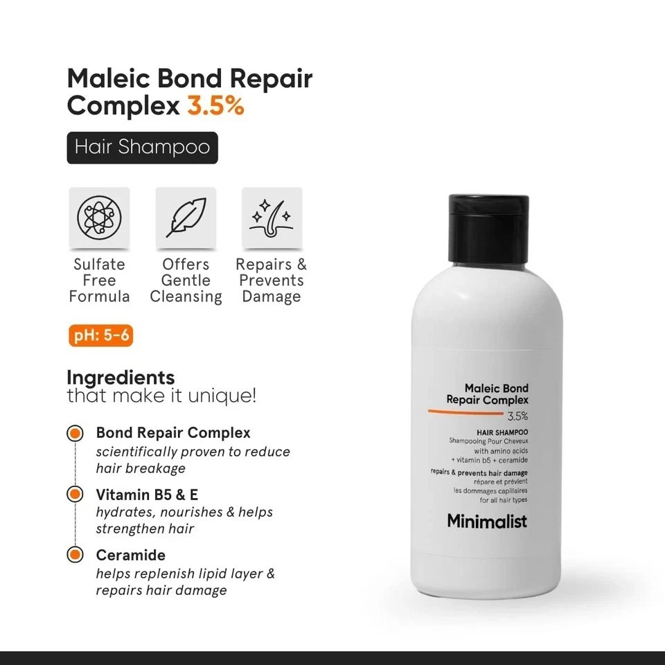 Minimalist Maleic Bond Repair Complex 3.5% Shampoo 250ml
