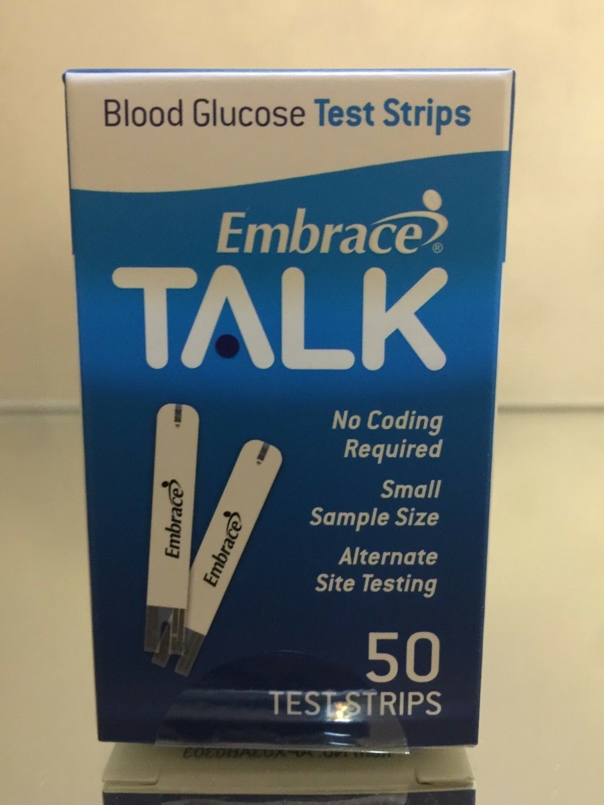 Embrace TALK Blood Glucose 100 Test Strips PLUS METER. EXP 05/05/2025 30% OFF
