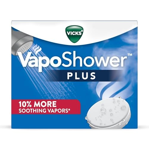 Vicks VapoShower Plus Shower Steamers Eucalyptus & Menthol Aromatherapy 12 Count