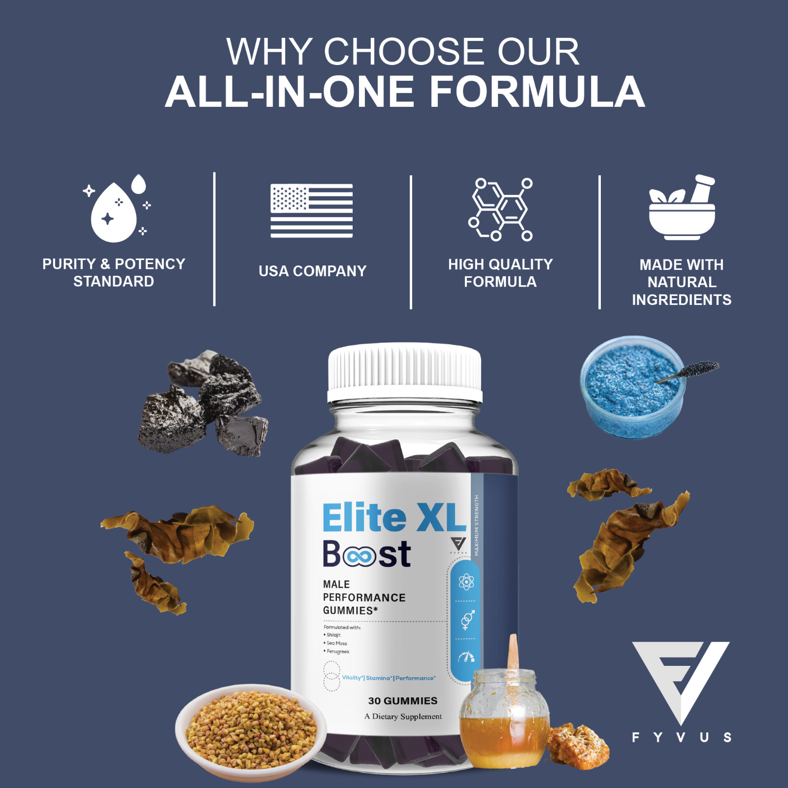 Elite XL Boost Gummies, EliteXL Boost Male Performance (30 Gummies)