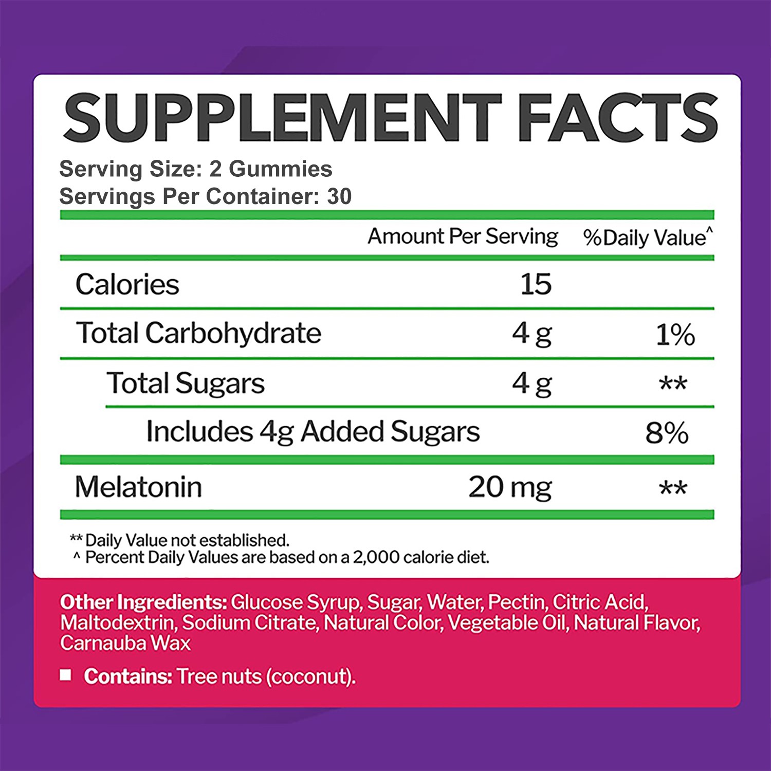 Melatonin Gummies 20mg – Sleep Aid , Fall Asleep Fast and Stay Asleep Quality