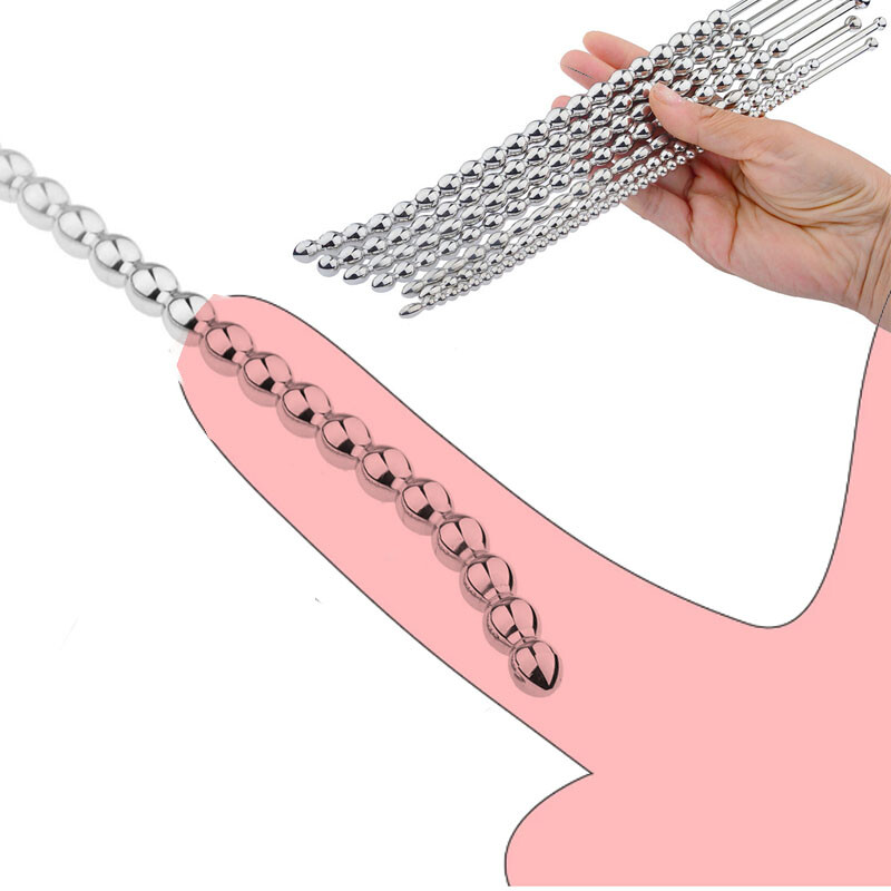 Male Stainless Steel Long Sounds Sounds Beads Sounding Rod Insert Plug Enhancer
