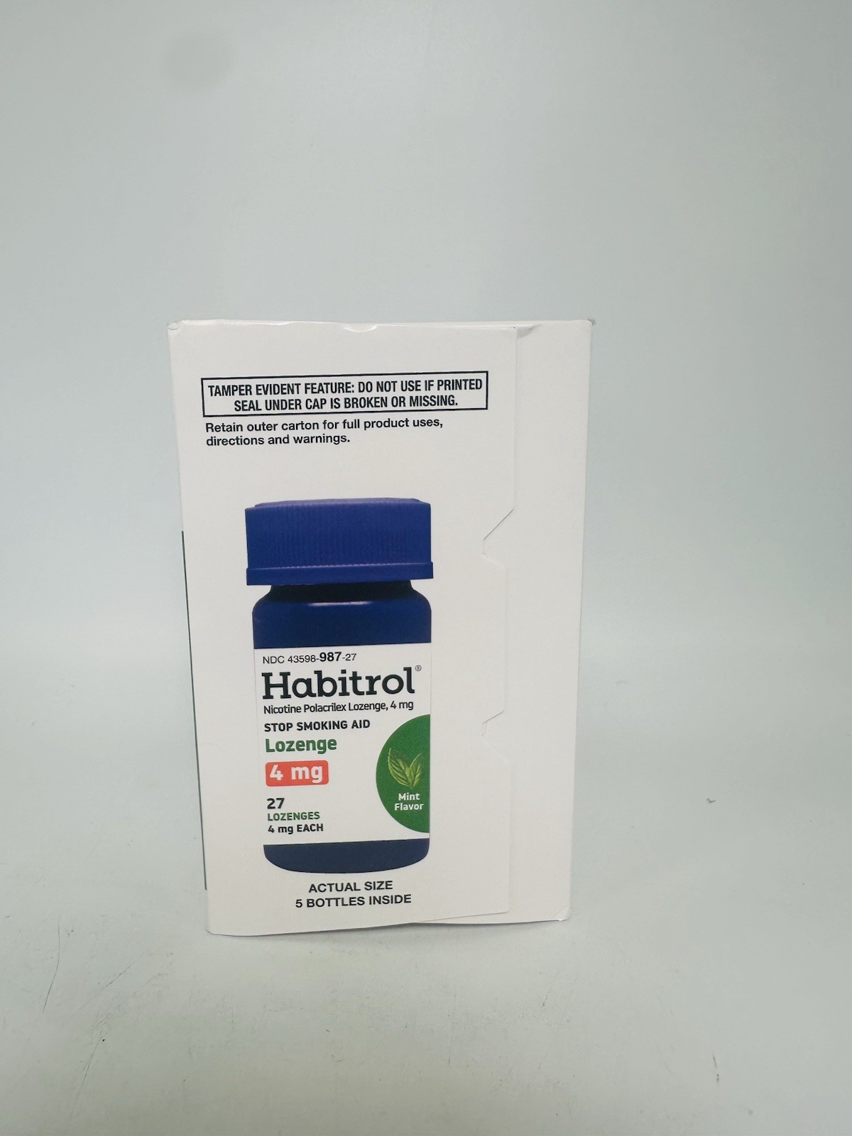 Habitrol Nicotine Lozenges 4 mg Mint Flavor 135 Count Nicotine Lozenge Exp 09/26